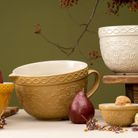 Кувшин для смешивания, 2 л, керамика, бежевый, рельеф, серия Russian North, TKANO, Россия_00812790049601191083.jpg