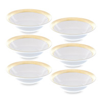 Набор из 6-ти порционных салатников Cream Gold, 14 см, фарфор, белый, золотой, серия Constanza 3064, FALKENPORZELLAN, Германия