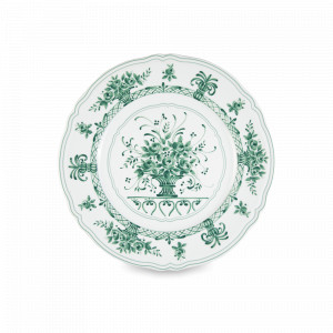 Тарелка десертная Piatti verde, 20.5 см, фарфор, белый, зеленый, серия Neos Anthiros, LE COQ, Италия, LE COQ (Италия)