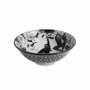 Салатник Ramen Bowl, 20.5 см, 1.25 л, фарфор, белый, черный, серия Asakusa, TOKYO DESIGN, Нидерланды, Пиалы, салатники индивидуальные