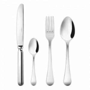 Набор столовых приборов на 6 персон, 24 предмета, нержавеющая сталь 18/10, стальной, серия Swell, GUY DEGRENNE, Франция, Столовые приборы GUY DEGRENNE