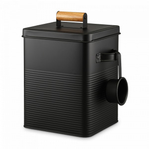 Банка для хранения универсальная с ложкой, 6.2 л, углеродистая сталь, бамбук, графит, серия Irmel, SMART SOLUTIONS, Китай, Емкости для хранения