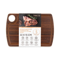 Доска разделочная композитная с желобом, 22х15см, орех, серия Fashion, ComposeEat, Россия_00811880040898741290.jpg