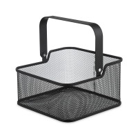 Корзина для хранения квадратная Ferrant, 20.3 х 20.3 х 11.5 см, металл, черный, BERGENSON BJORN, Великобритания