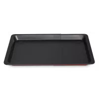 Противень для выпечки раздвижной, 33 х 37 - 52 см, сталь с антипригарным покрытием, красный, серия Rossana, GUARDINI, Италия, 