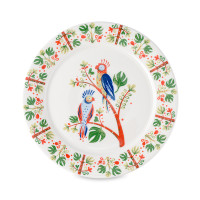Тарелка десертная Parrot, 21 см, фарфор, белый, декор, серия Birds of Paradise, LIBERTY JONES, Россия