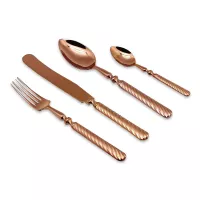 Набор столовых приборов 24 предмета, на 6 персон, сталь, серия Sobor Copper PVD, HERDMAR, Португалия, 