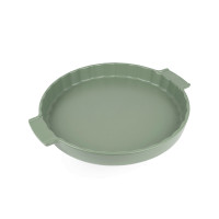 Форма для пирога Тарт, 35 см, 2.1 л, керамика, серо-зеленый, серия Fern Green, PEUGEOT CERAMIC, Франция