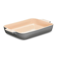 Блюдо для запекания, 26 х 18 см, керамика, серый, серия Mist Grey, LE CREUSET, Франция