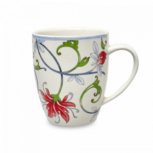 Кружка , 370 мл, фарфор, белый, декор, серия Botanical Spiral, GRACE BY TUDOR, Великобритания, GRACE BY TUDOR (Великобритания)
