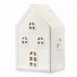 Подсвечник декоративный Trige, 19 см, фарфор, белый, золотистый, серия New Year Essential, TKANO, Китай, Предметы интерьера