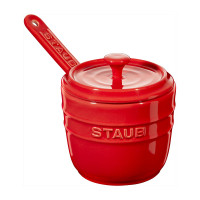 Сахарница с ложкой, керамика, вишневая, Ceramics, STAUB, Франция_00808530041125669074.jpg