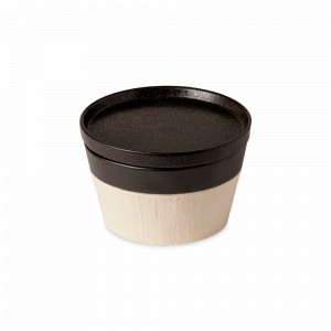 Салатник с тарелкой LATTITUDE BLACK, 16.7 см, керамика, белый, черный, серия Notos, COSTA NOVA, Португалия, Салатники из керамики