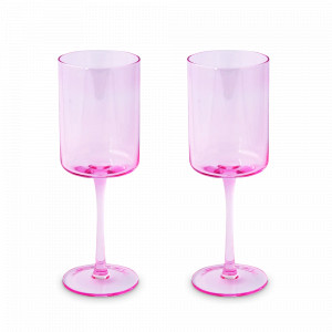Набор из 2-х бокалов для вина, 380 мл, стекло, розовый, серия Rainbow, EASY LIFE (R2S), Италия, Весенняя сервировка