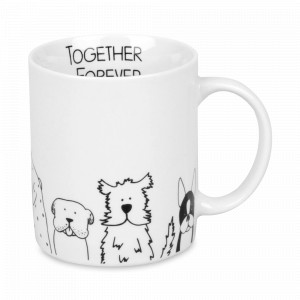 Кружка «Забавные собаки», 330 мл, фарфор, белый, KOENITZ, Германия, Белые кружки