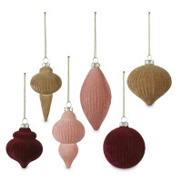 Набор из 6-х ёлочных украшений Velvet Christmas, 8 см, пластик, полиэстер, серия New Year Essential, TKANO, Россия