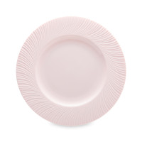 Тарелка обеденная, 27 см, фарфор, розовый, рельеф, серия Рассвет, DECOR DE TABLE, Россия