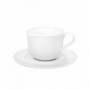 Чашка чайная 250 мл, с блюдцем 16 см, серия Basket, PILLIVUYT, Франция, PILLIVUYT (Франция)