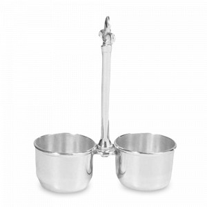 Менажница на 2 секции Silver, 5 см, никель, посеребрение, ROOMERS TABLEWARE, Нидерланды, Менажницы