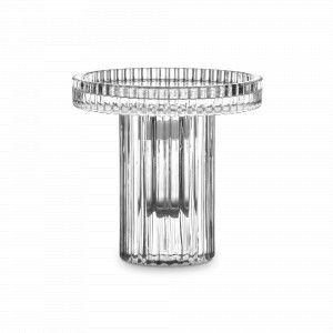 Подсвечник со съемной чашей Картуш, 9.6 см, стекло, серия Art Deco, DECOR DE TABLE, Россия, Стеклянные подсвечники