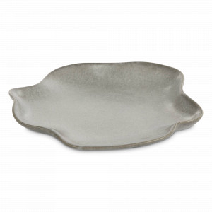 Тарелка обеденная Grey, 28 см, каменная керамика, серый, серия Shell, ROOMERS TABLEWARE, Нидерланды, Тарелки керамические
