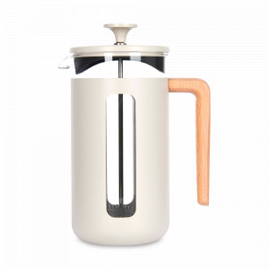 Френч - пресс кофейник, 1 л, нержавеющая сталь, стекло, кремовый, серия La Cafetiere, KITCHEN CRAFT, Великобритания, Кофейники с прессом