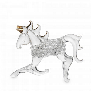 Статуэтка «Лошадка», 8 х 9 см, стекло, золотистый, серия Horse, ANNA LAFARG, Китай, Статуэтки