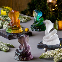 Статуэтка декоративная Змея , 12 см, хрусталь, сине-зеленый, DECOR DE TABLE, Россия_00817590060359075146.jpg