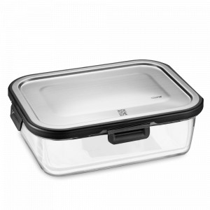 Контейнер для еды Milo, 1,5 л, нержавеющая сталь, боросиликатное стекло, GEFU, Германия, Контейнеры и термосы GEFU