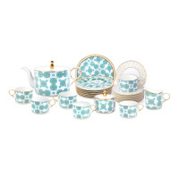 Сервиз чайный на 6 персон, 23 предмета, фарфор, декор, серия Максим, MIX&MATCH HOME, Китай