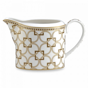 Молочник , 250 мл, фарфор, белый, декор с золотистым кантом, серия Deco, Pozzi Milano 1876, Италия, Молочники