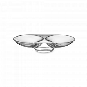 Блюдо двухсекционное Силуэт, 21.4 х 8.8 см, хрусталь, NUDE GLASS, Турция, NUDE GLASS (Турция)