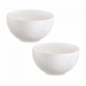 Набор салатников, 2 предмета, 14 см, 0.65 мл, фарфор, белый, серия Tracery, LIBERTY JONES, Россия, LIBERTY JONES (Россия)