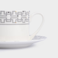 Пара чайная Орнамент, 290 мл, фарфор, белый, декор, серия Greco, ANNA LAFARG, Китай_00822620050961053007.jpg
