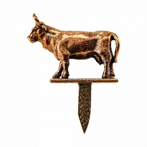 Шпажка для сыра &quot;Корова&quot;, медь, серия Охотничий домик, Кольчугинский Мельхиор, Россия, Приборы для салата и сервировки