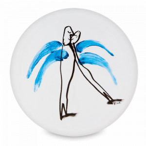 Тарелка декоративная круглая Serge Bloch, 28,5 см, фарфор, декор, серия Ilustradores Internacionais, VISTA ALEGRE, Португалия, Тарелки декоративные премиум