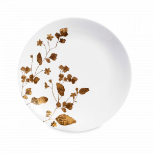 Тарелка закусочная, 20 см, костяной фарфор, белый, золотой, серия Vera Wang, WEDGWOOD, Великобритания, Тарелки круглые