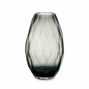 Ваза настольная, 29 см, стекло, дымчатый, серия Дальян, DECOR DE TABLE, Россия, Стеклянные вазы для цветов