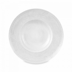 Тарелка суповая, 24 см, фарфор, декор, серия Duality, VISTA ALEGRE, Португалия, Тарелки суповые белые