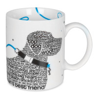 Кружка «Шрифт пес», 330 мл, фарфор, белый, KOENITZ, Германия