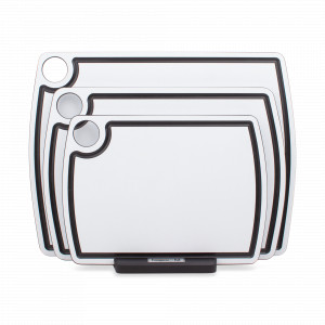 Набор из 3-х разделочных досок на подставке, White &amp; Black в подарочной упаковке, композитный материал, серия Fashion, ComposeEat, Россия, COMPOSE EAT (Россия)