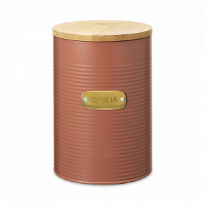 Банка для хранения крупы, 2.5 л, углеродистая сталь, бамбук, терракота, серия Irmel, SMART SOLUTIONS, Россия, Емкости для хранения сыпучих продуктов