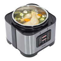 Мультиварка - скороварка, 5 л, нержавеющая сталь, пластик, стальной, черный, красный, STEBA, Германия_00805430065322991927.jpg