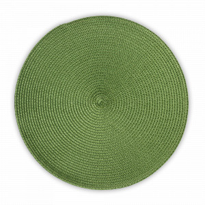 Салфетка подстановочная круглая, 38 см, полипропилен, полиэтилен, зеленый, серия Jardin, WO HOME, Германия, Круглые салфетки на стол под тарелки