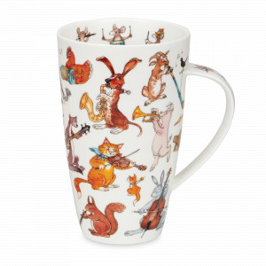 Кружка «Живой концерт», 600 мл, костяной фарфор, декор, серия Henley, DUNOON, Великобритания, Дорогие кружки