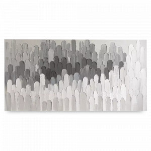 Панно декоративное By Feel, 70 х 140 см, холст с ручной росписью, дерево, черно-белый, серия Art, BERGENSON BJORN, Великобритания, Предметы интерьера