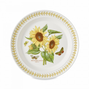 Тарелка обеденная «Подсолнух», 25.5 см, фаянс, белый, декор, серия Botanic Garden, PORTMEIRION, Великобритания, PORTMEIRION (Великобритания)