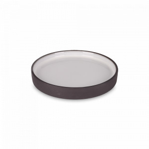 Тарелка закусочная Black/White, 22 см, керамика, черный, белый, ROOMERS TABLEWARE, Нидерланды, Тарелки десертные