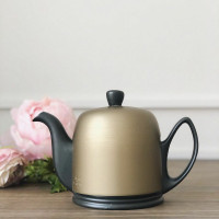 Чайник заварочный с колпаком MINERALE, 700 мл, фарфор, алюминий, черный, бронзовый, серия Salam, GUY DEGRENNE, Франция_00810280035769421600.jpg