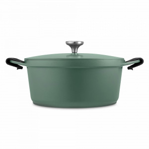 Кастрюля с крышкой и накладками на ручки, 28 см, 6.3 л, алюминий, силикон, зеленый, серия Agile, MAXWELL WILLIAMS, Австралия, Посуда для приготовления MAXWELL & WILLIAMS